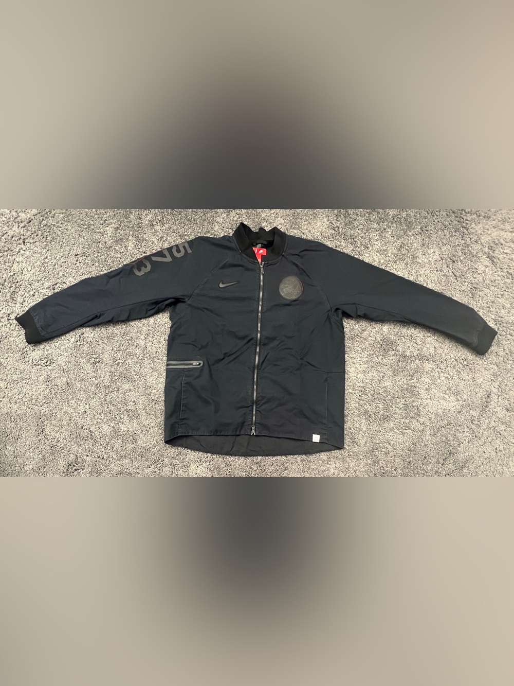Nike Philadelphia 76ers Modern Varsity Jacket Men’s Size 2XL Black 860826-010